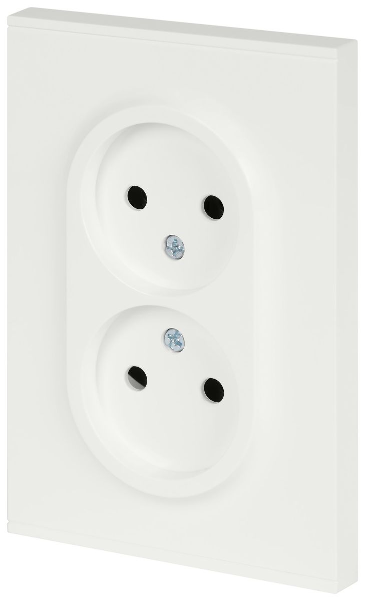 Розетка Эра Arktik 16-2107-08 без заземления двойная 2X2P 16А-250В белый матовый Б0071688