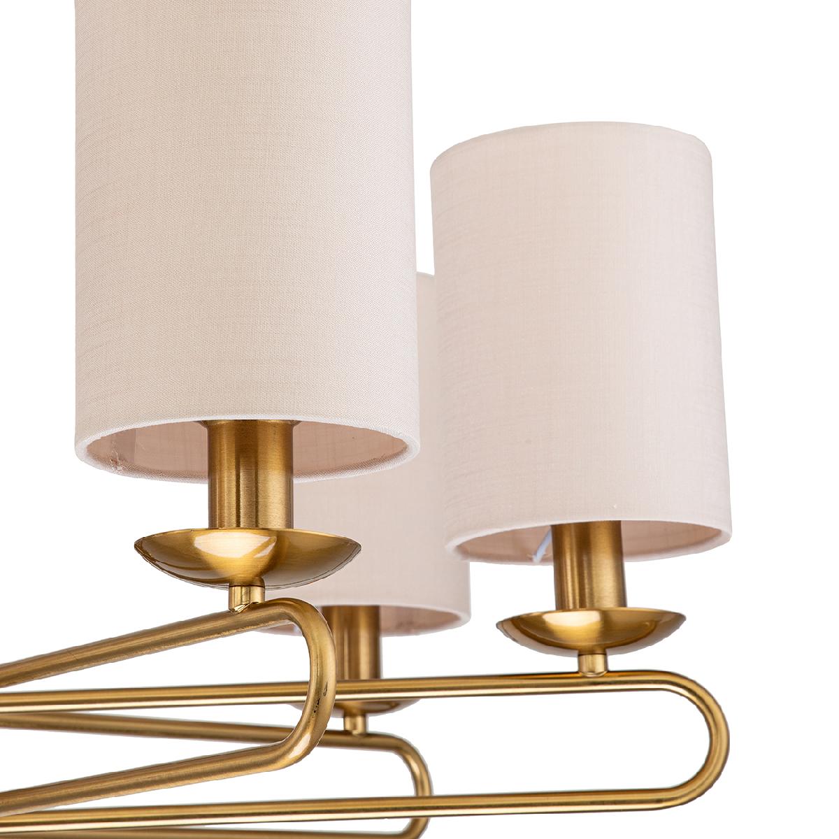 Подвесная люстра с абажуром из ткани Escada Eclipse 10166/7PL Brass