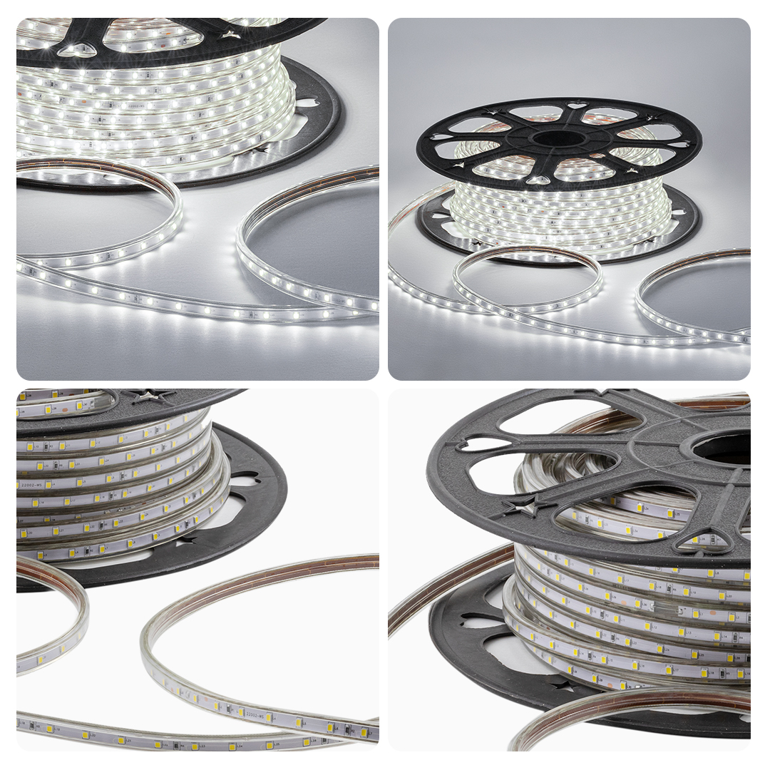 Светодиодная лента OGM Эконом 220В 2835 5Вт/м 4000К 50м IP65 O17-02