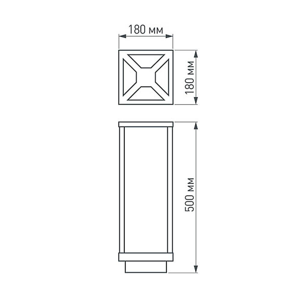 Уличный светильник Arlight LGD-Path-Cub-H500B-12W Warm White 021800