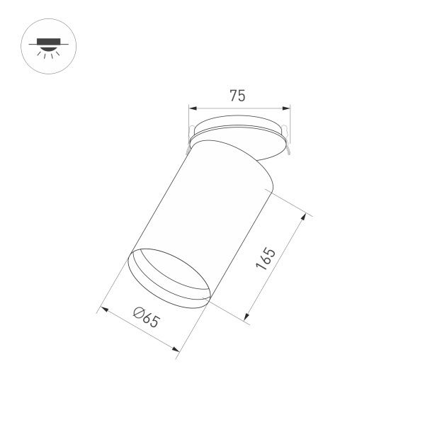 Корпус встраиваемого спота Arlight SP-Polo-Built-R65 022646(1)