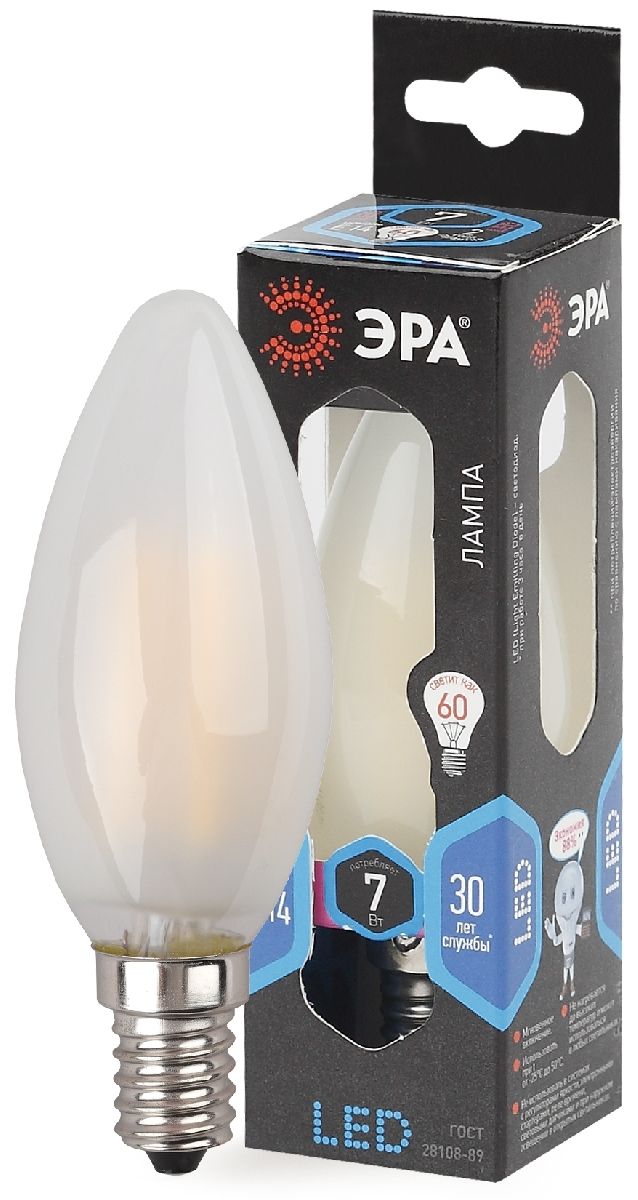 Лампа светодиодная Эра E14 7W 4000K F-LED B35-7W-840-E14 frost Б0027953
