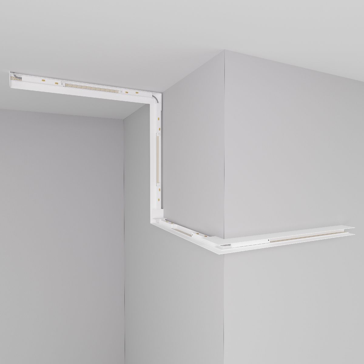 Внешний угол-соединитель для шинопровода Donolux Space-track System Outter corner CW