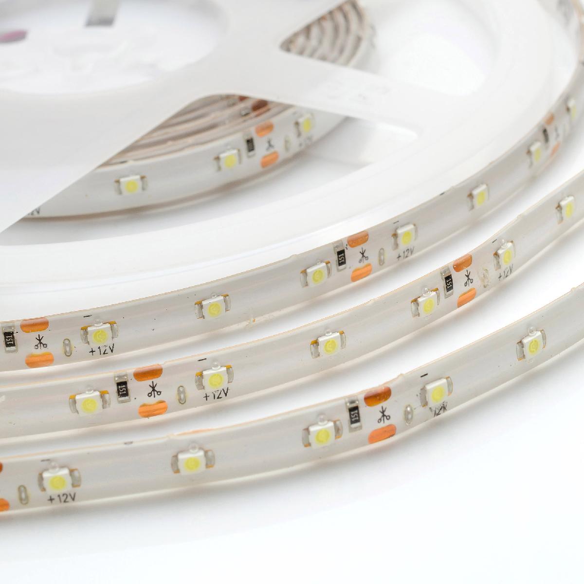 Светодиодная лента Apeyron 12В СТ 4,8Вт/м smd3528, 60д/м IP65 280Лм/м 2,5м 6500К 10-131