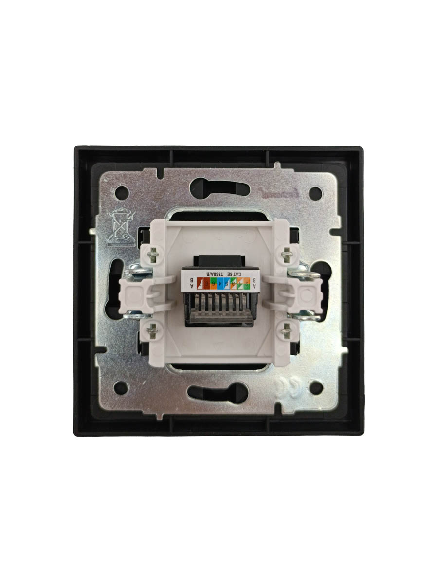 Розетка компьютерная черный бархат Lezard Zima 704-4288-139