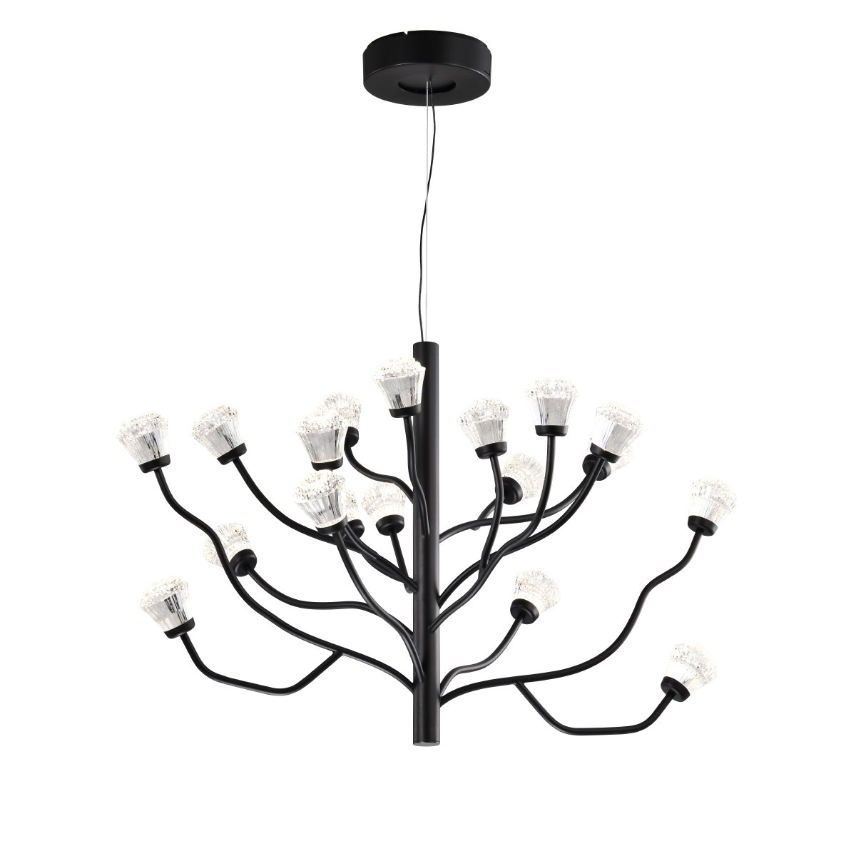 Подвесная люстра флористика Delight Collection P0550-18A black