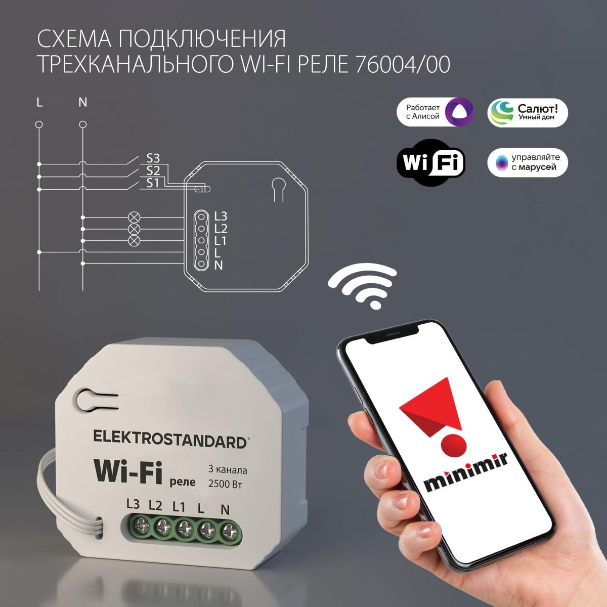 Реле Wi-Fi Elektrostandard WF 4690389176050