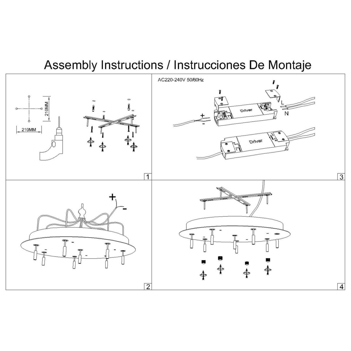 Основание потолочное 8L Mantra Modular Light Florones 9367