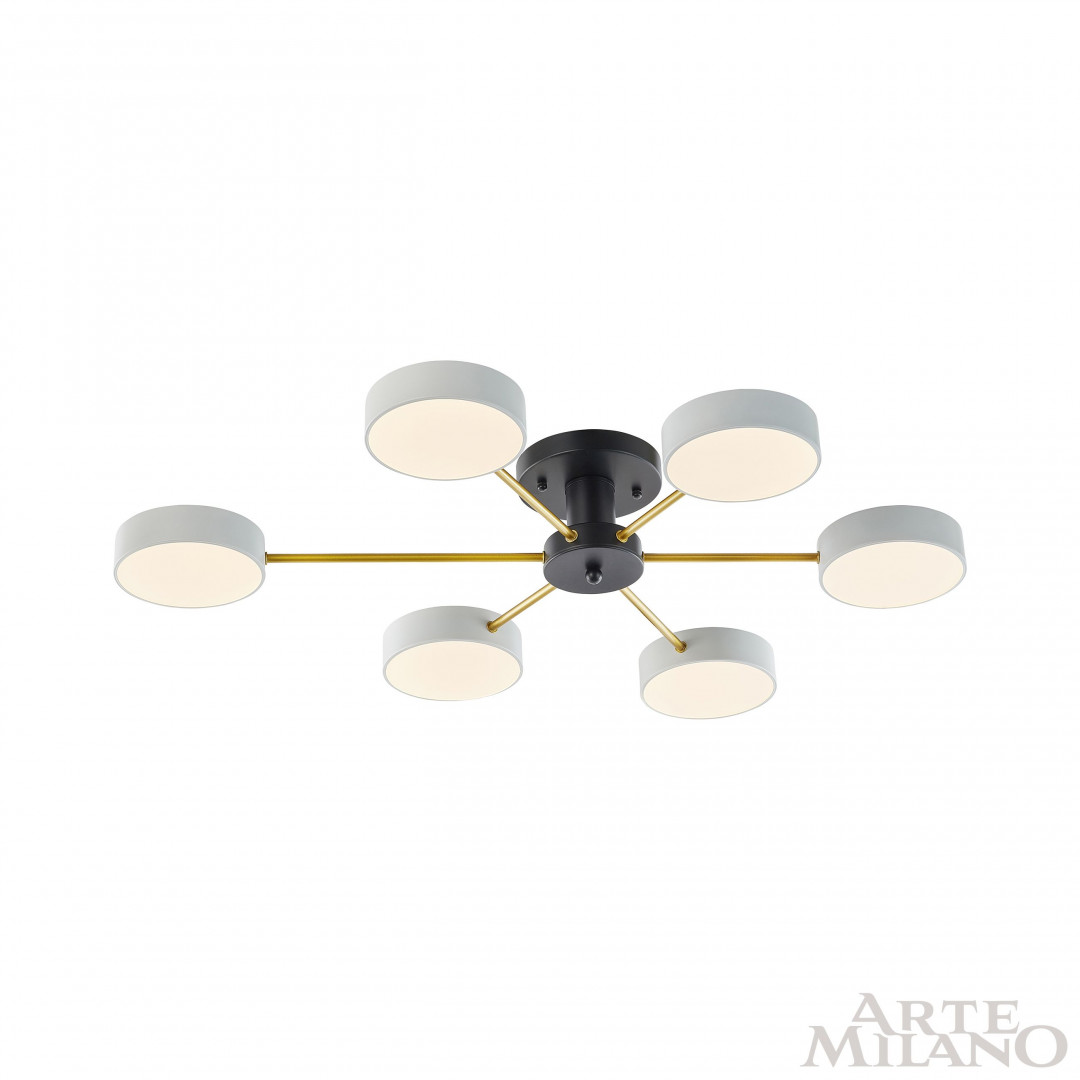 Потолочная люстра Arte Milano Ferrara 252006/6 Bk/Wh