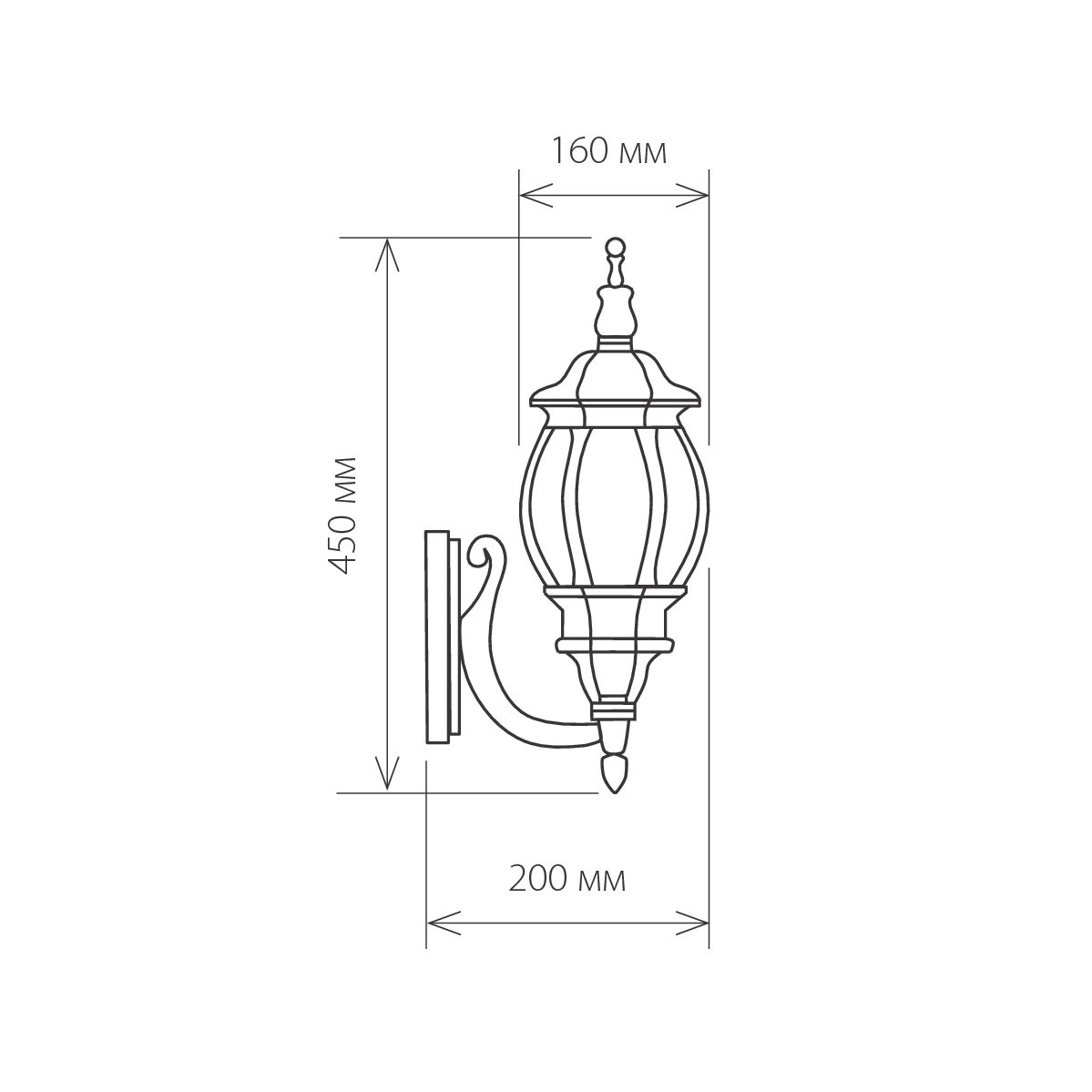 Уличный настенный светильник Elektrostandard 1001U черное золото 4690389073748