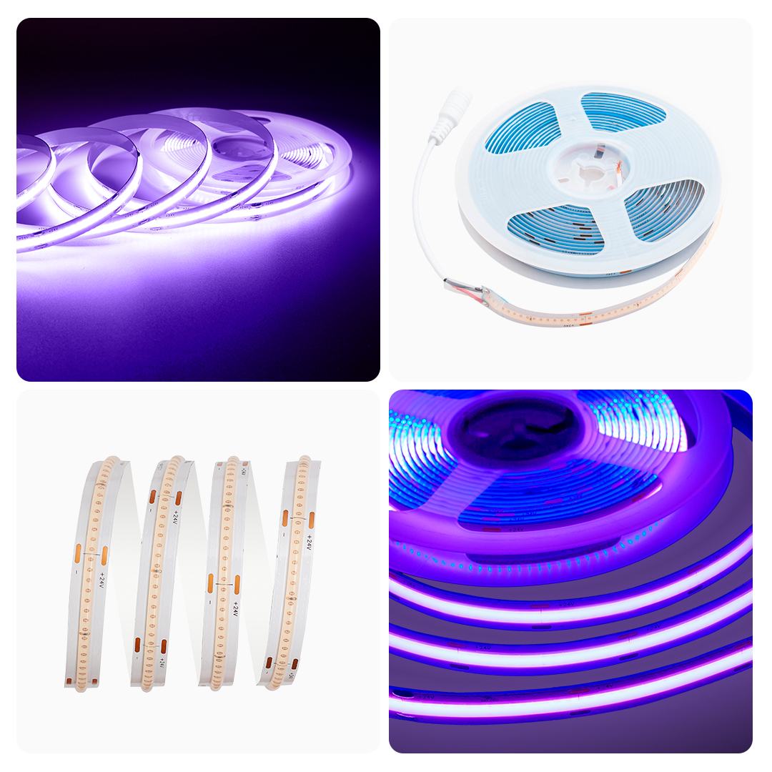 Светодиодная лента Apeyron 5м, 24В, 11Вт/м, COB, 352д/м, IP20 Фиолетовый 192ОО