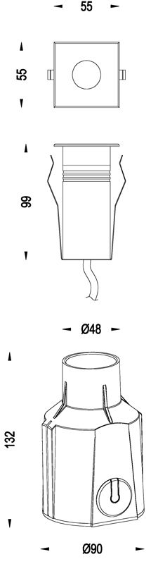 Грунтовый светильник Deko-Light Square COB 730244