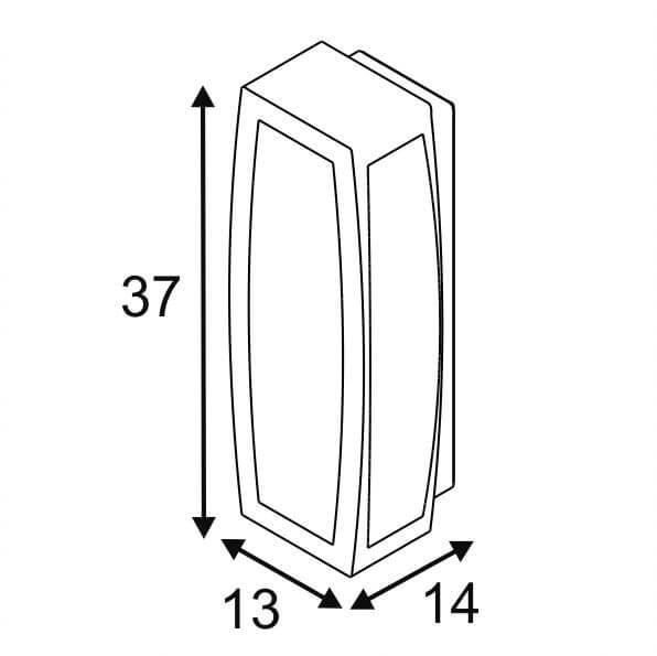 Уличный настенный светильник SLV Meridian Box 2 230655