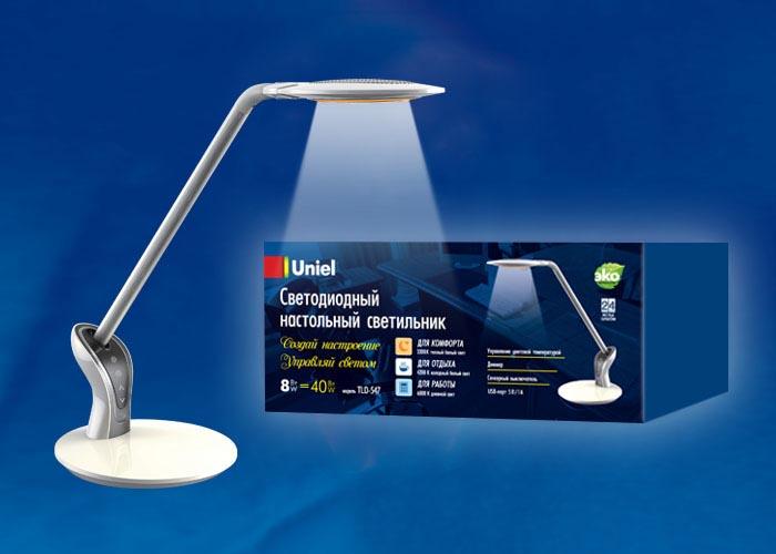 Настольная лампа (UL-00002231) Uniel TLD-545 Black-White/LED/350Lm/3500K