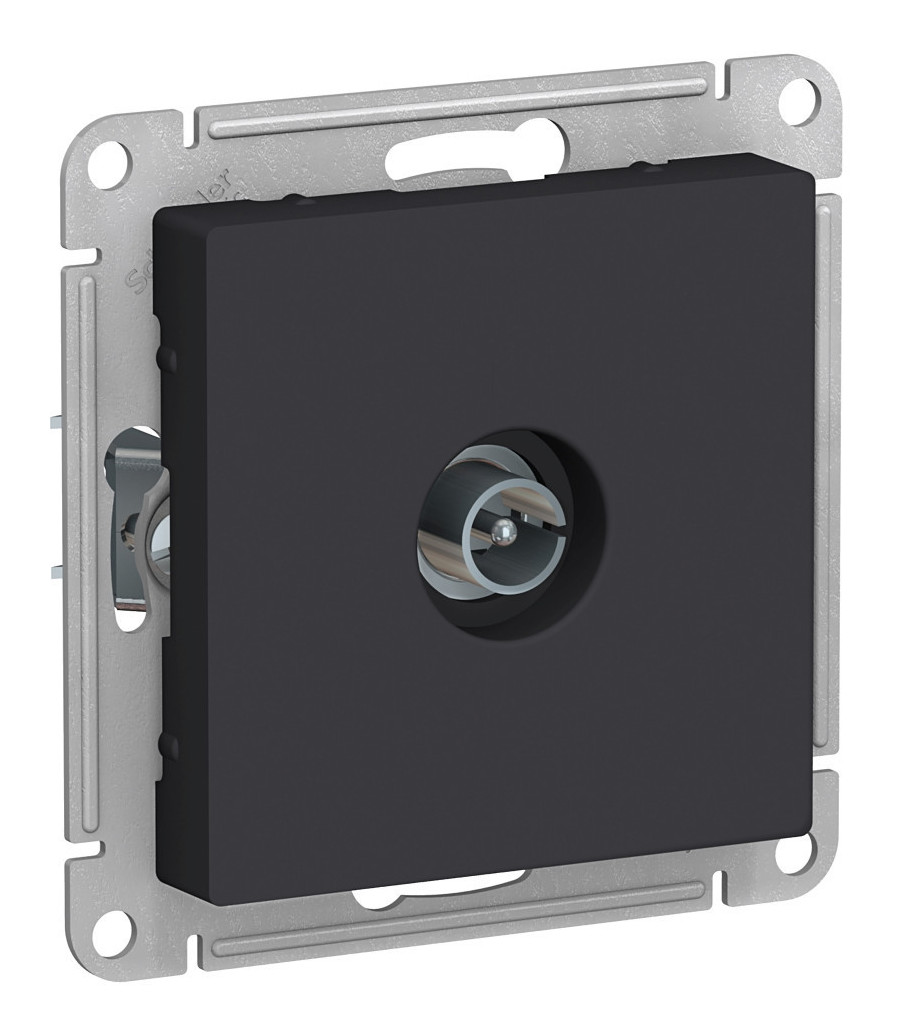 ТВ-розетка оконечная, механизм Systemе Electric AtlasDesign Карбон ATN001093