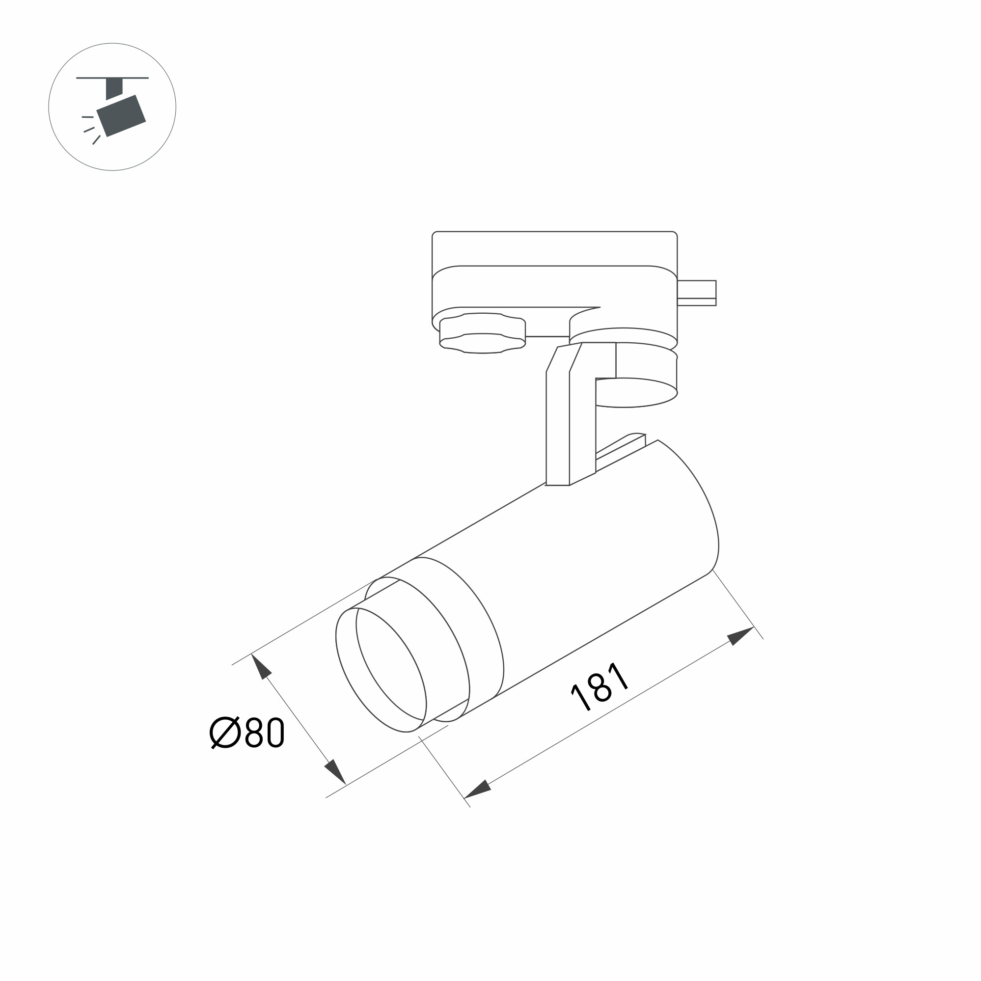 Трековый светильник Arlight LGD-GELIOS-TUNE-4TR-R80-20W Day4000-MIX (BK, 20-60 deg) 039156