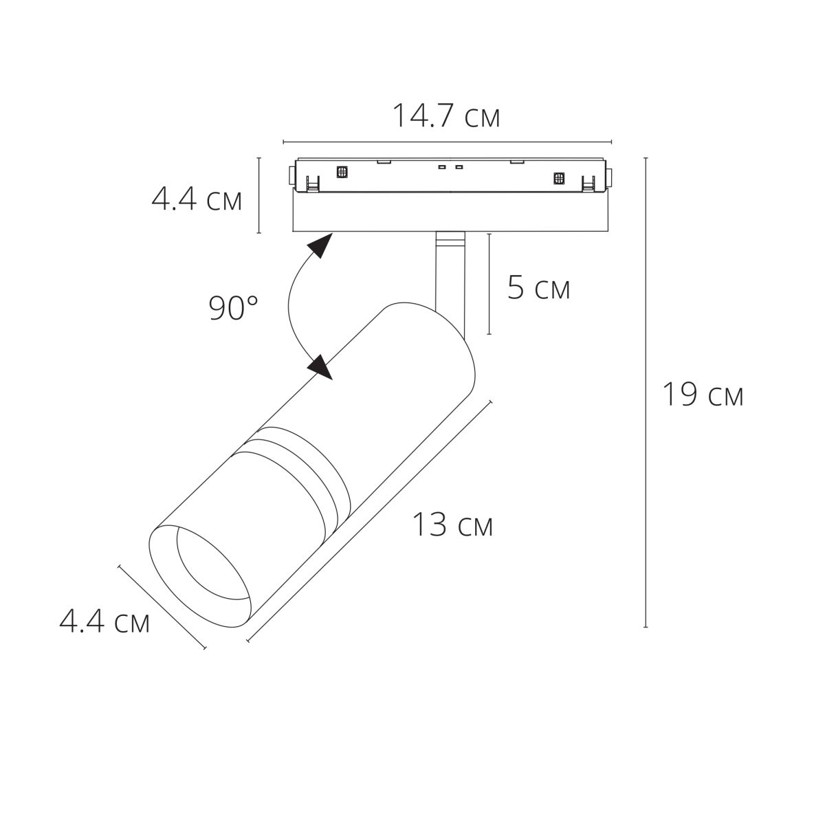 Трековый магнитный светильник Arte Lamp Expert A5741PL-1BK УЦ