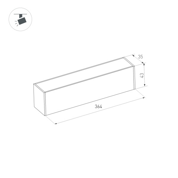 Трековый светильник Arlight Mag-Dark-45-L400-12W Day4000 034997