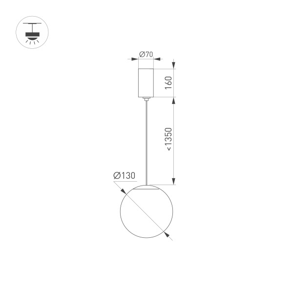 Подвесной светильник Arlight SP-Beads-Hang-R130-10W Day4000 036525