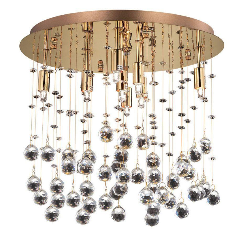 Потолочный светильник для спальни Ideal Lux Moonlight PL8 Oro 080932