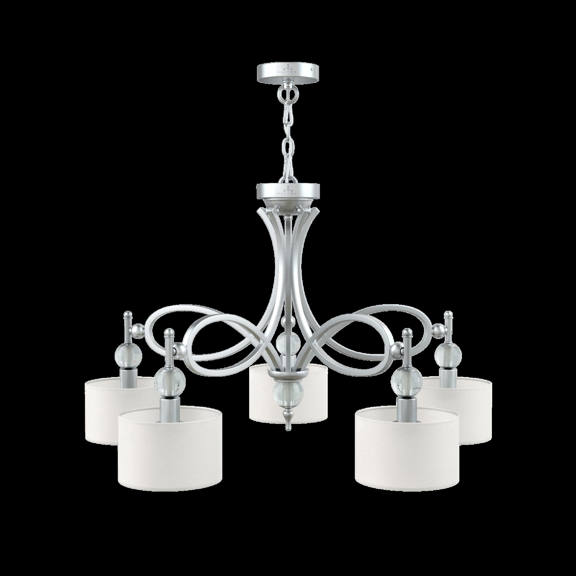 Подвесная люстра с абажуром из ткани Lamp4you Eclectic 2 M2-05-CR-LMP-Y-19