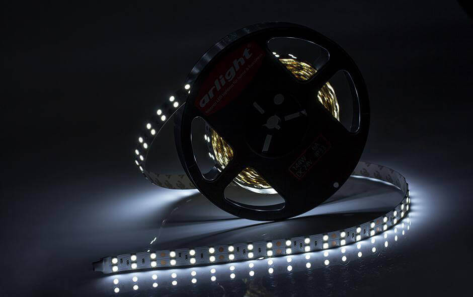 Светодиодная лента Arlight RT 2-5000 24V Cool 8K 2x2 (5060, 600 LED, LUX) 013756