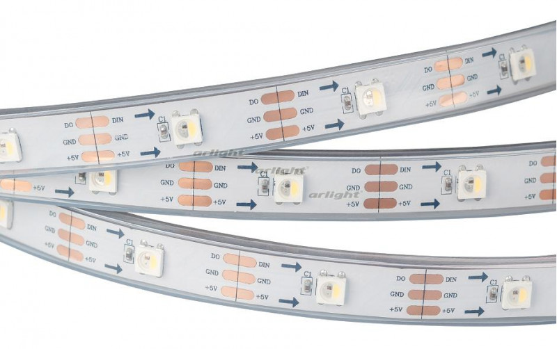 Светодиодная лента Arlight SPI 2-5000P-AM 5V RGB-Day (5060,150 LED x1) 021833