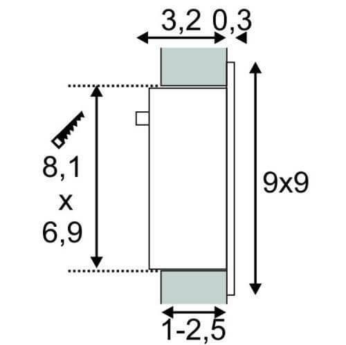 Встраиваемый светильник SLV Flat Frame Curve 112772