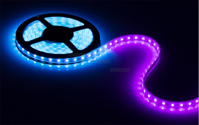 Светодиодная лента Arlight SPI-5000P-AM 12V RGB (5060, 300 LED x3,1804) 021230