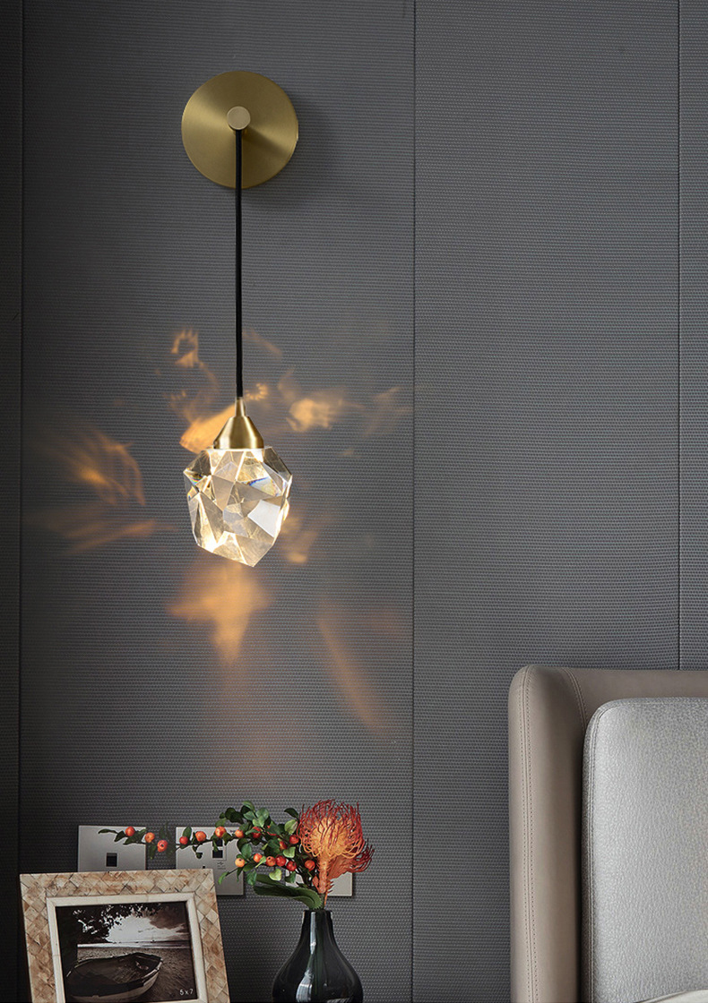 Бра DeLight Collection Crystal rock II 9701W brass