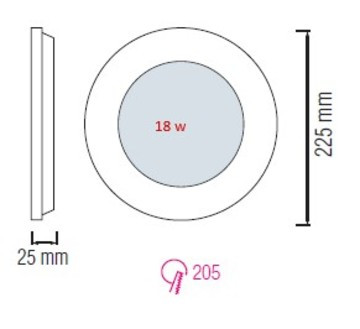 Встраиваемый светильник Horoz Electric SLIM-18 056-003-0018 18W 4200K HRZ33002860