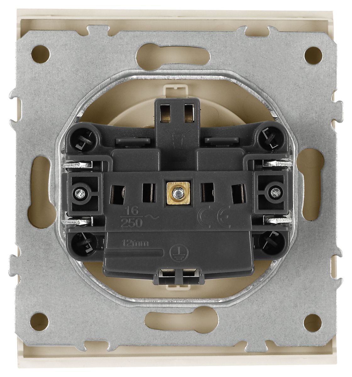 Розетка Эра Arktik 16-2103-04 с заземлением 2P+E Schuko со шторками с крышкой 16А-250В шампань Б0070437