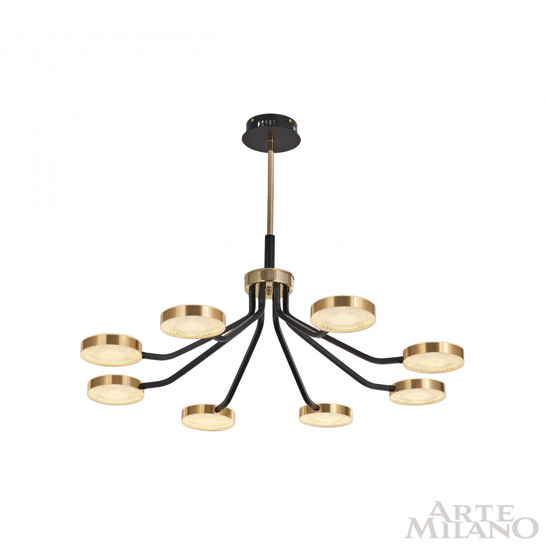 Люстра на штанге Arte Milano Ferrara 276079/8 BK/GD