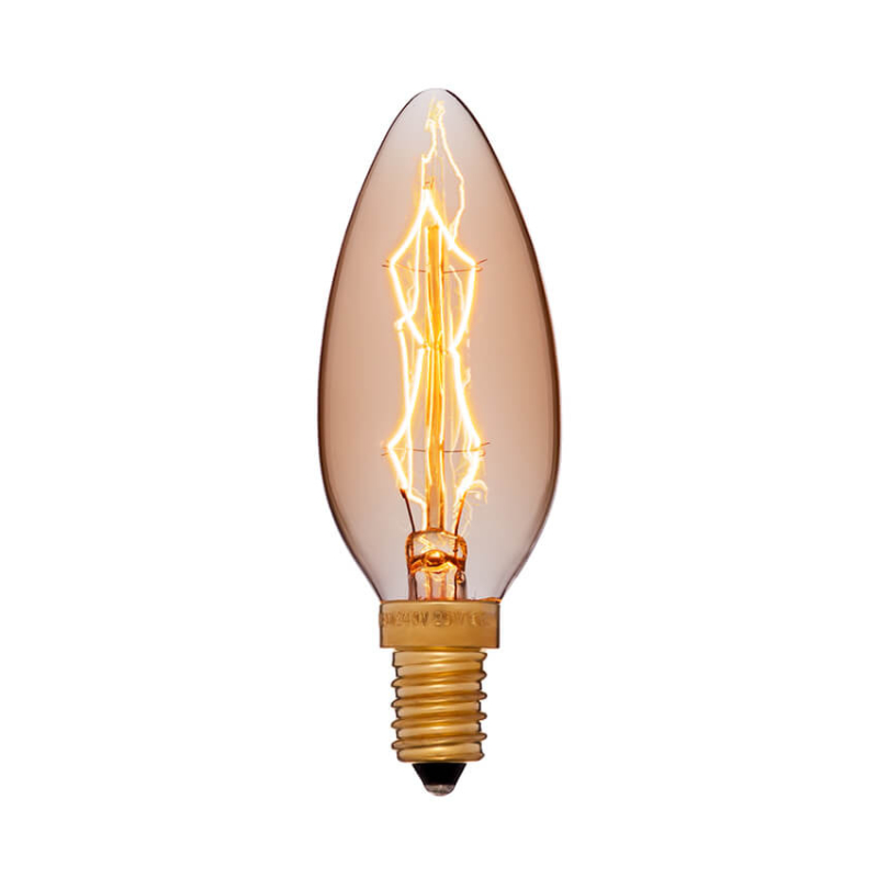 Лампа светодиодная филаментная Sun Lumen E14 4W 2200K золотая 056823