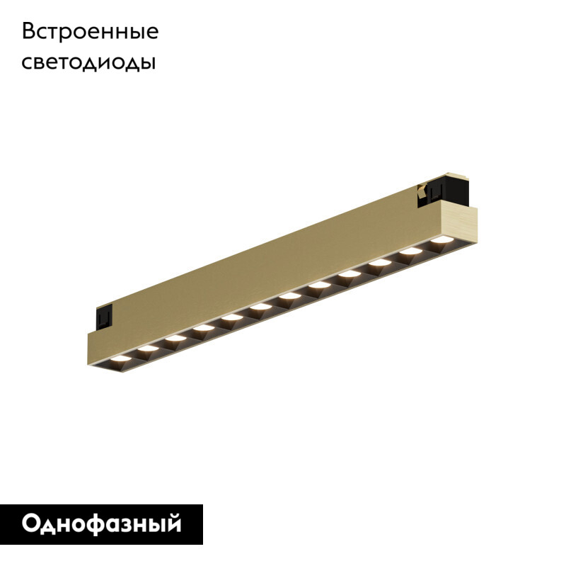 Трековый однофазный светильник Denkirs Shine grill DK5771-SB