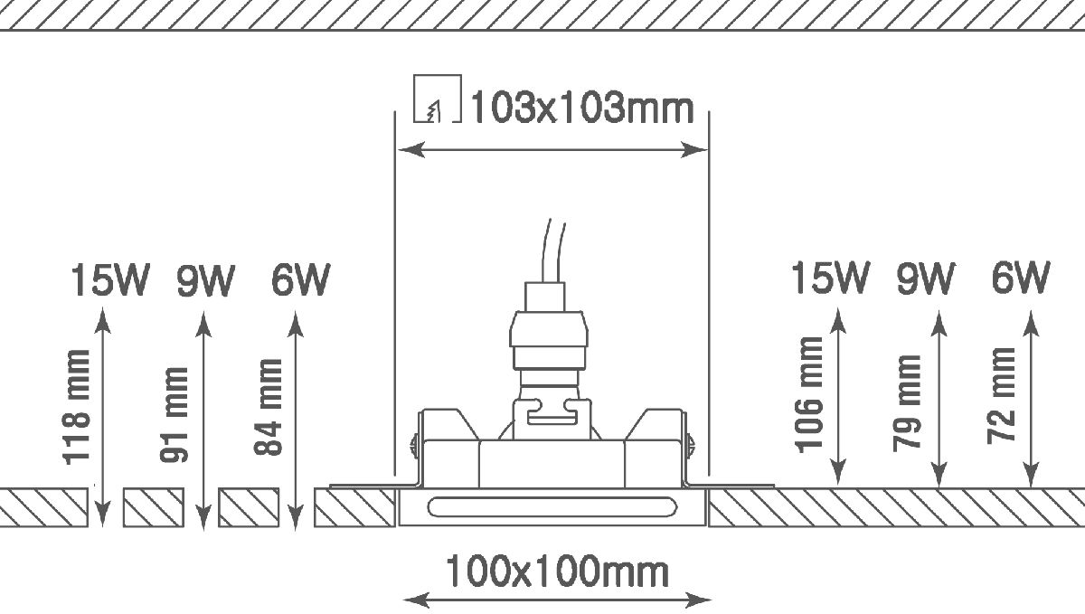 Встраиваемый светильник Donolux Elementare DL270SQ1W