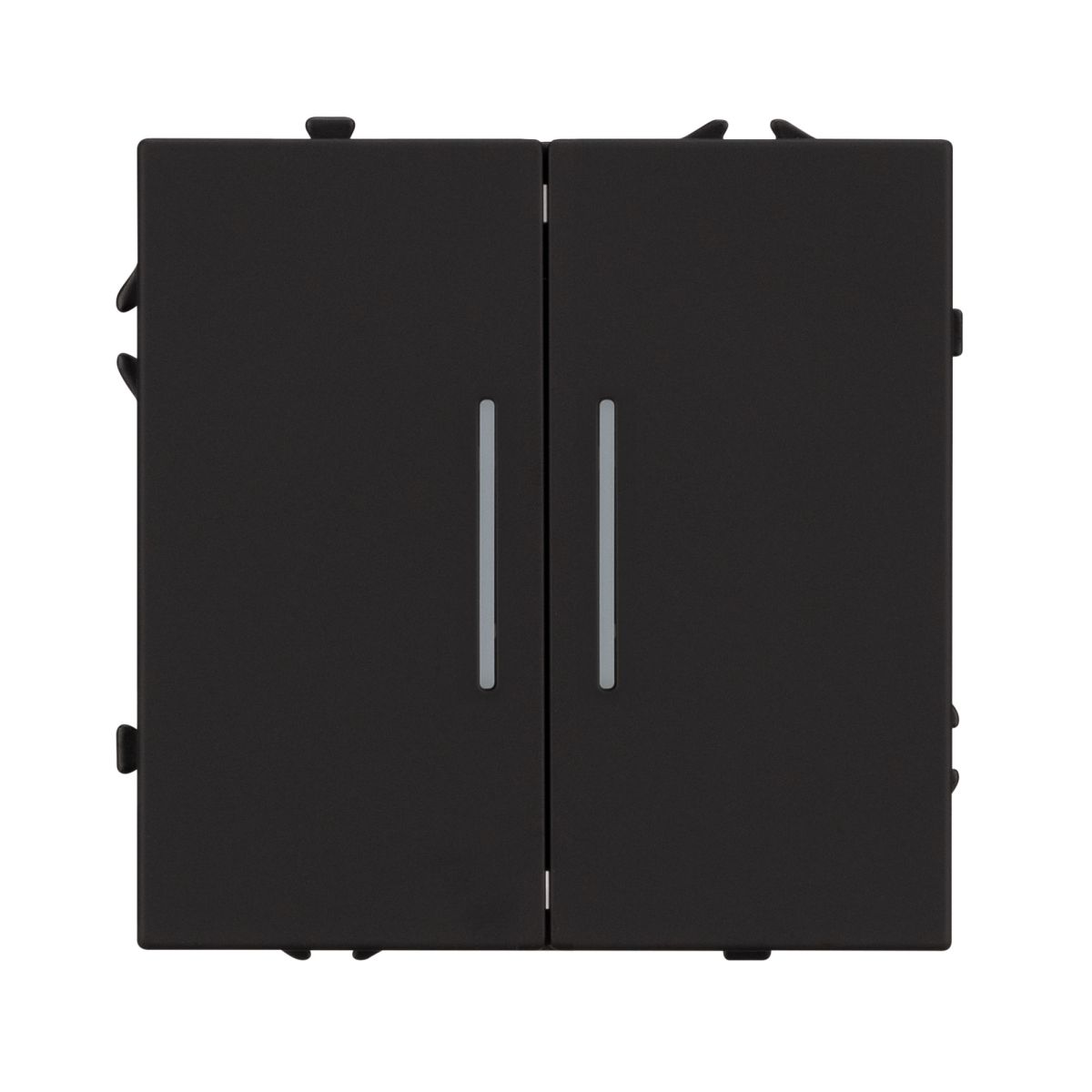 Выключатель 2 кл подсветка софт-тач черный оникс Arlight SWT-MK02-SFPL-L-BK (250V, 10A) 054264(1)