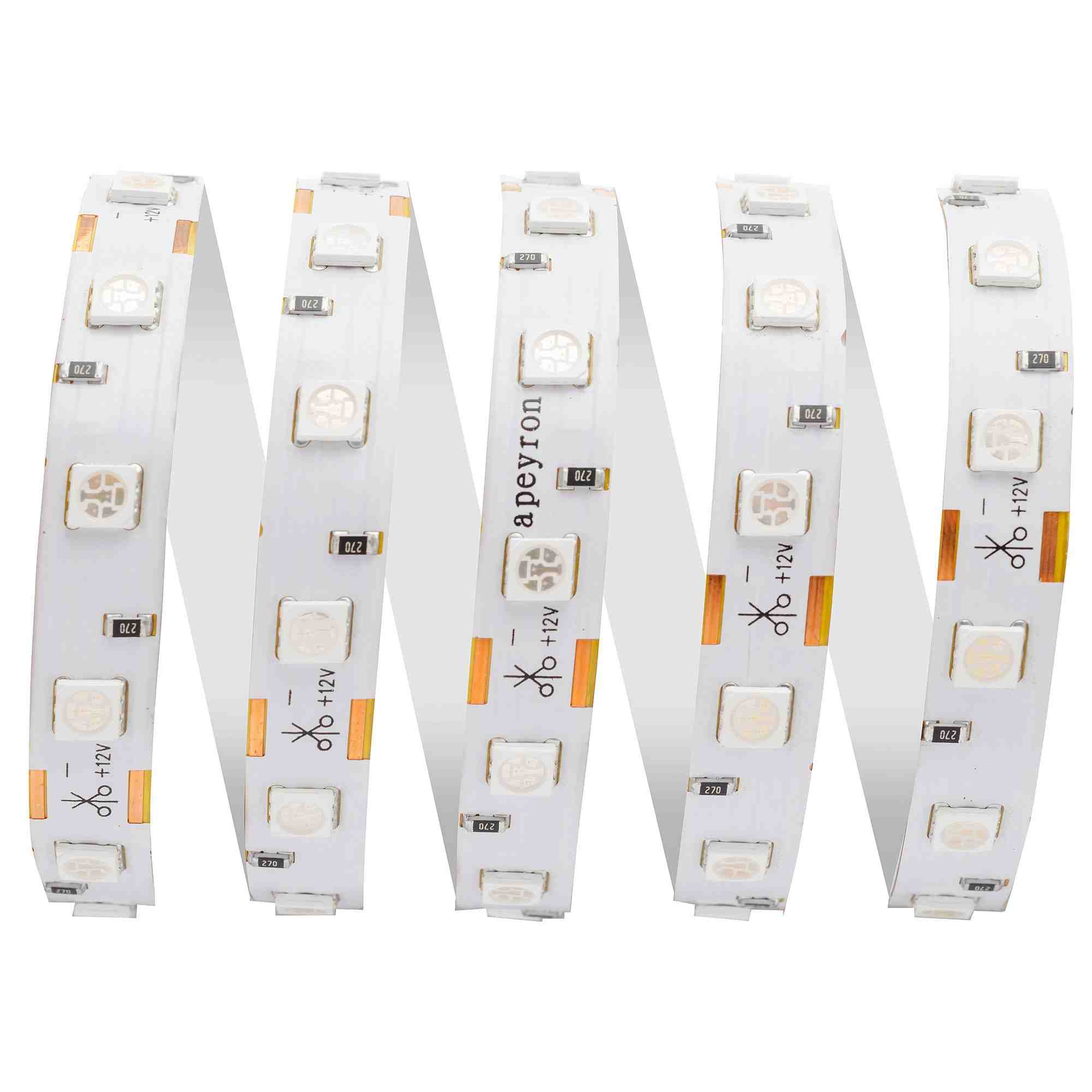 Светодиодная лента Apeyron 12В СТ 14,4Вт/м smd5050 60д/м IP20 5м синяя 00-50