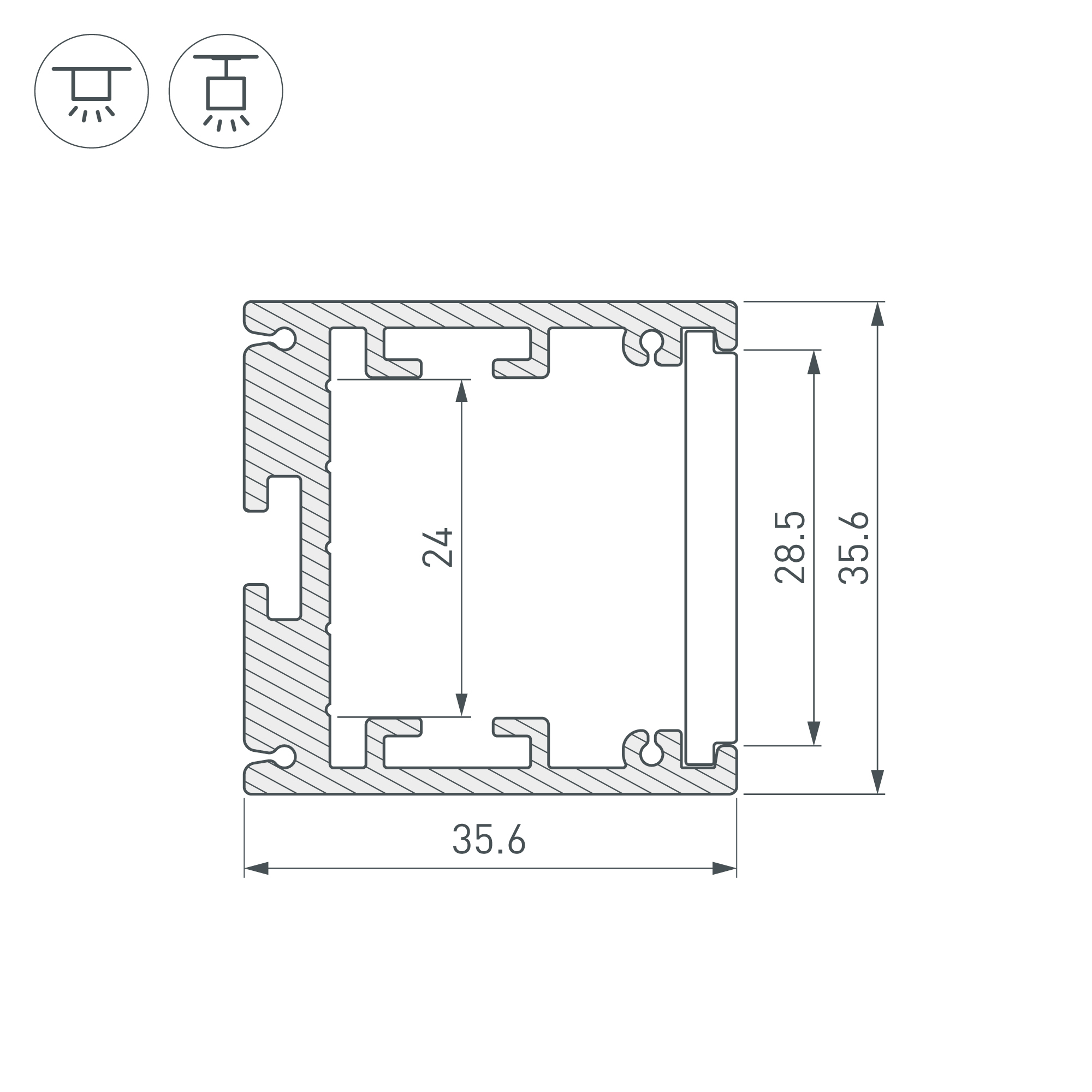 Алюминиевый профиль Arlight SL-ARC-3535-D320-N90 BLACK (260мм, дуга 1 из 4) 032677