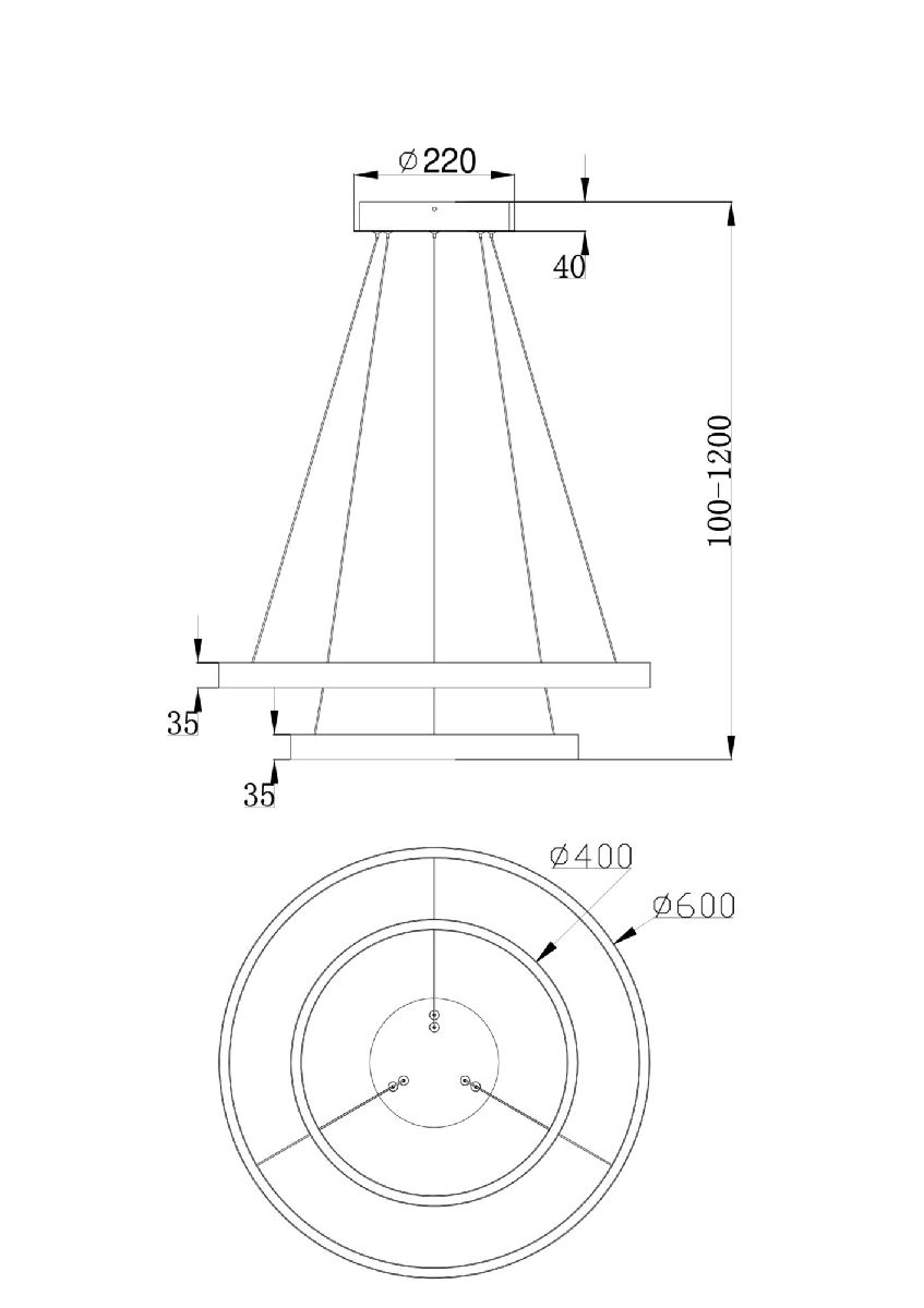 Подвесной светильник Maytoni Rim MOD058PL-L55W4K