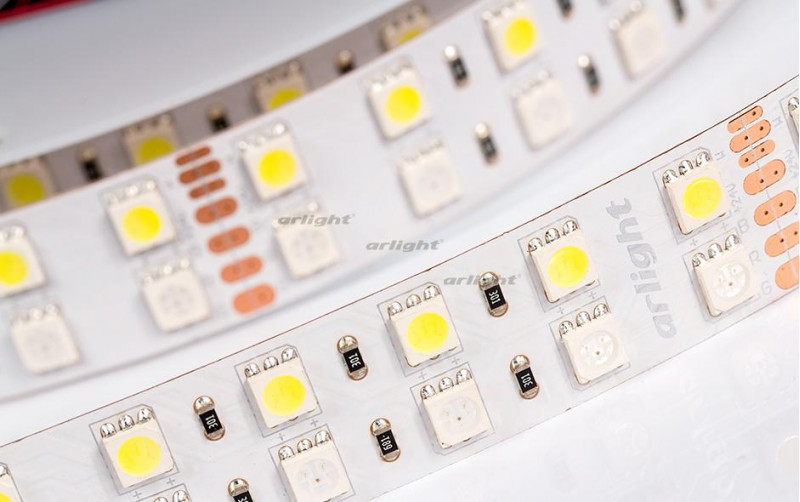 Светодиодная лента Arlight RT 2-5000 24V RGB-Day 2x2 (5060, 720 LED, LUX) 018144