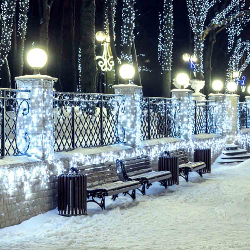 Светодиодная гирлянда Arlight ARD-Edge-Classic-2400x600-Black-88LED-Pulse White 034916