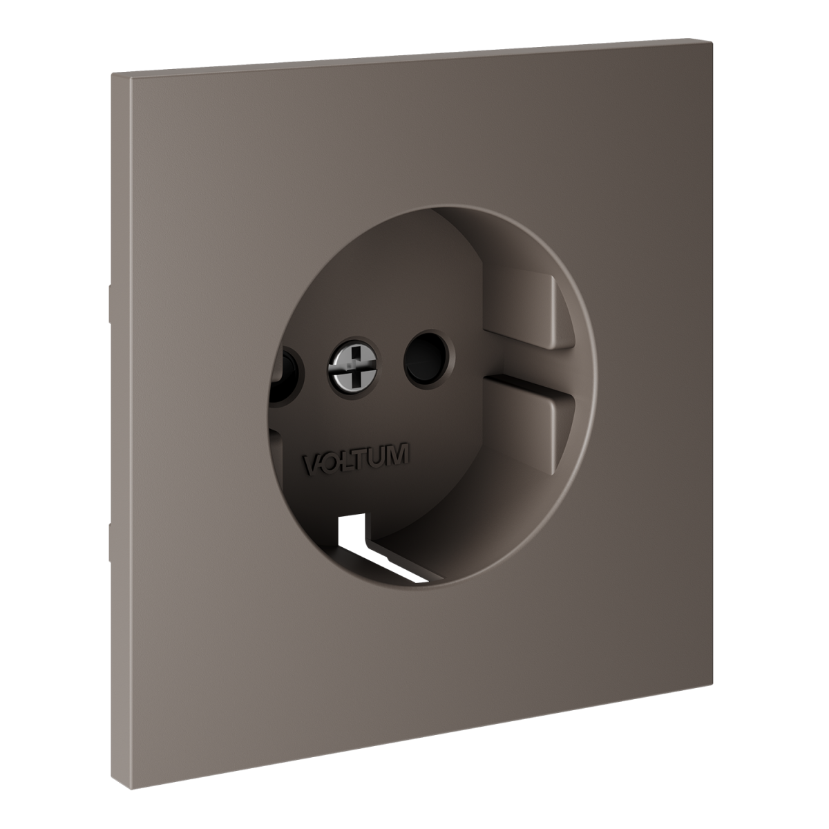 Накладка для розетки с заземлением и защитными шторками Voltum S70 (капучино) VLS000714