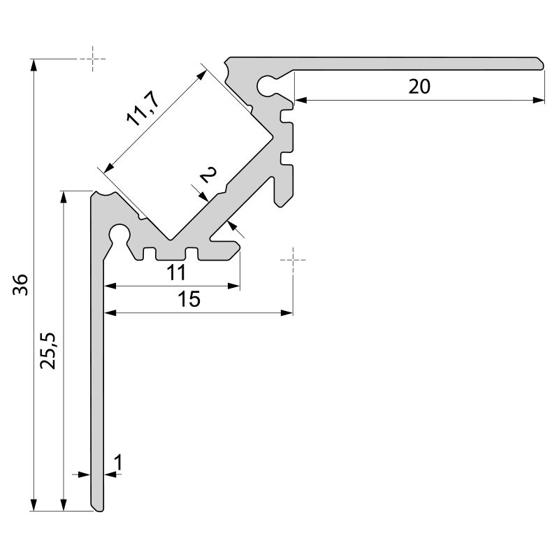 Профиль угловой Deko-Light AV-02-10 970450