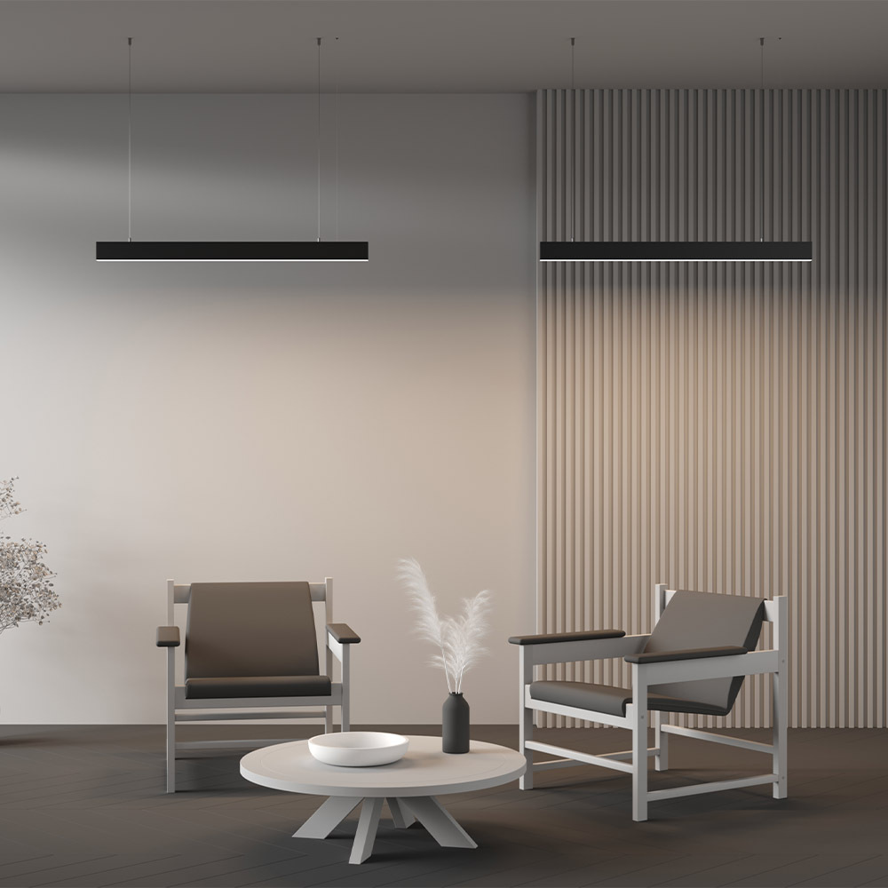 Линейный подвесной светильник Maytoni Technical 4000K 35x67 (Черный, 1 м) LL312044