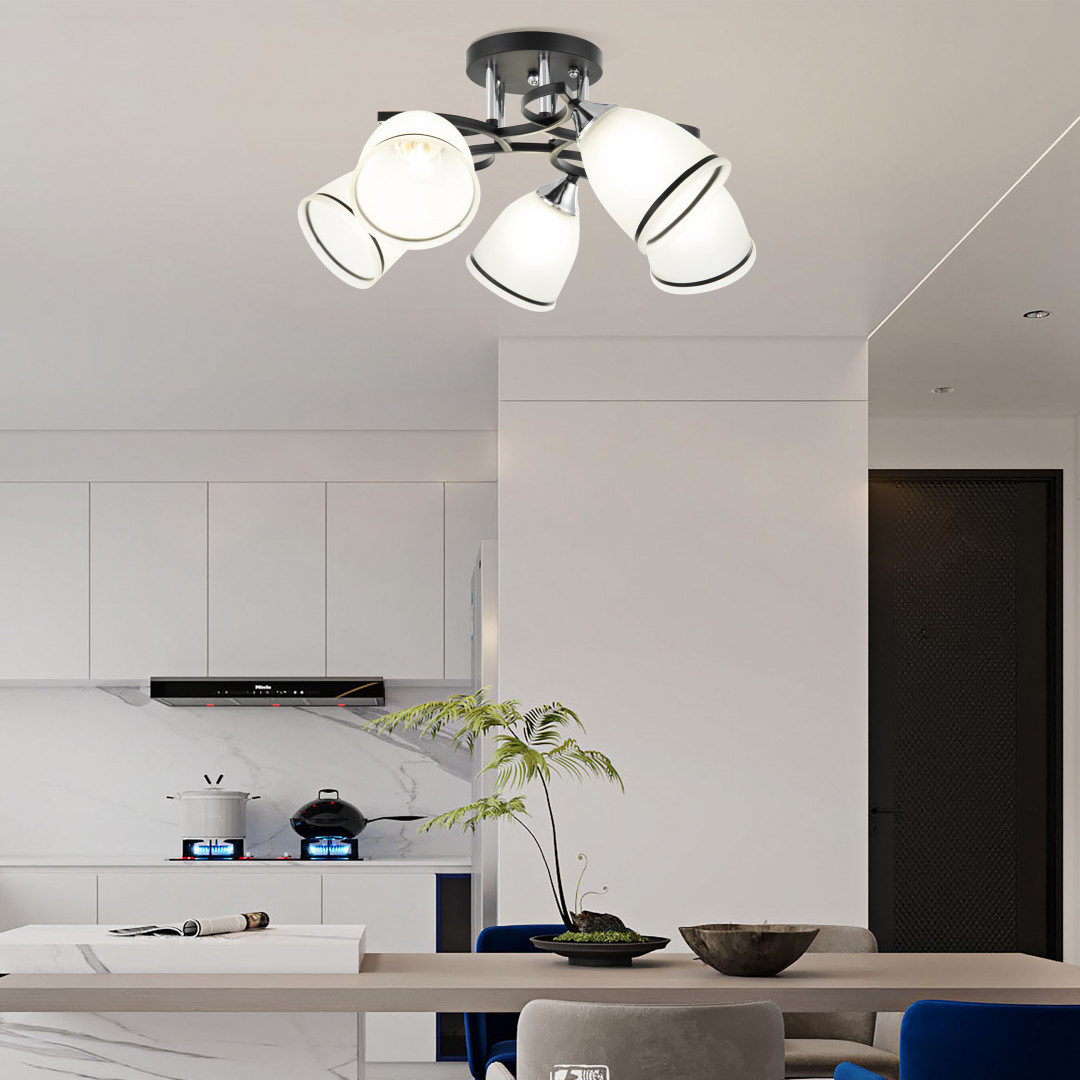 Потолочная люстра Arte Milano Amalfi 325885/5A BK+CR