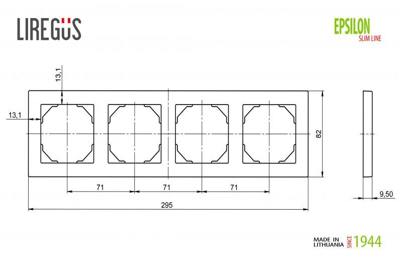 Рамка четырехместная Liregus Epsilon 28-0884