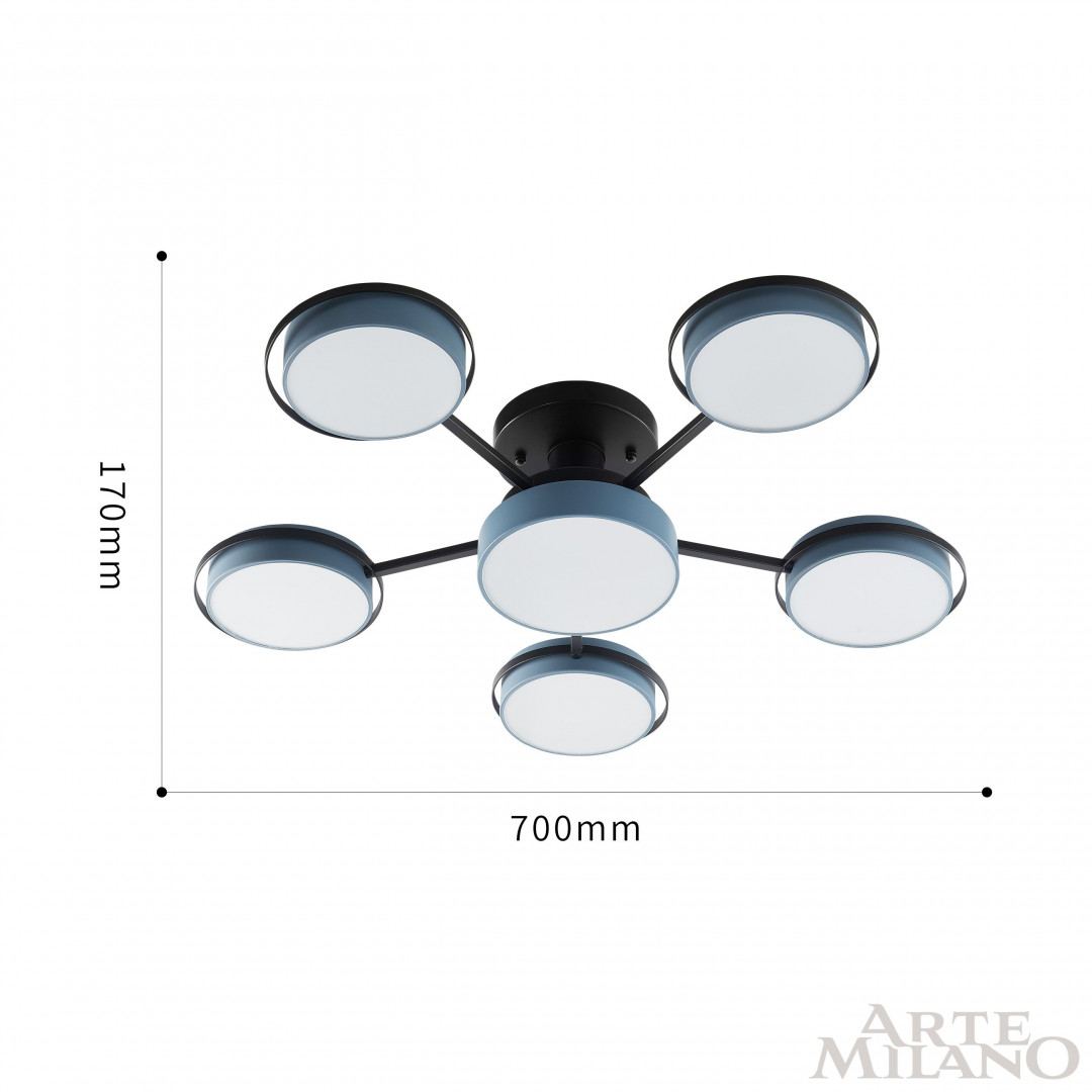 Потолочная люстра Arte Milano Ferrara 250406/5+1 Gr