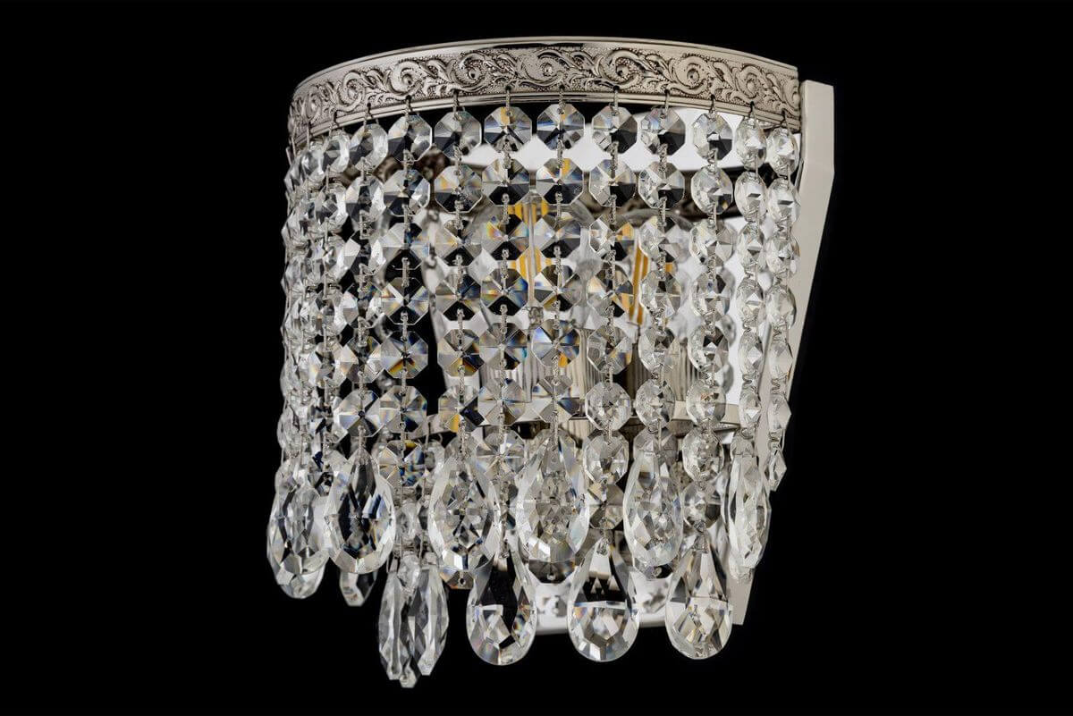 Хрустальное бра Arti Lampadari Castellana Nickel E 2.10.608 N