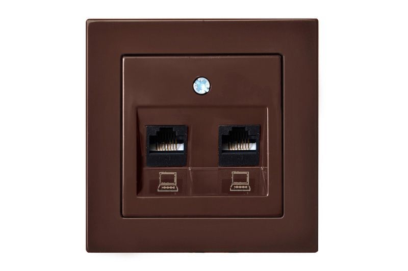 Розетка компьютерная двойная (2хRJ45) Liregus Epsilon 28-1451